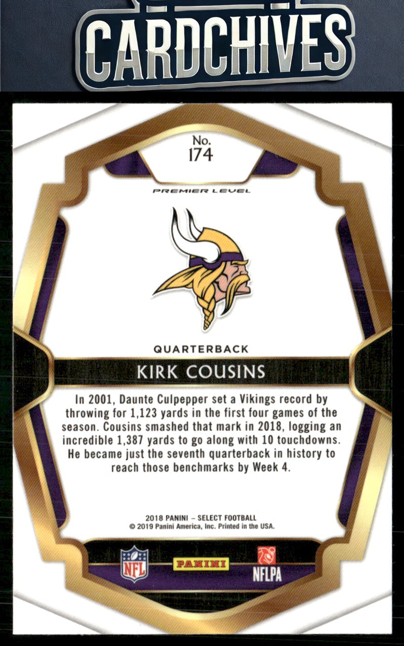 Kirk Cousins 2018 Panini Select #174