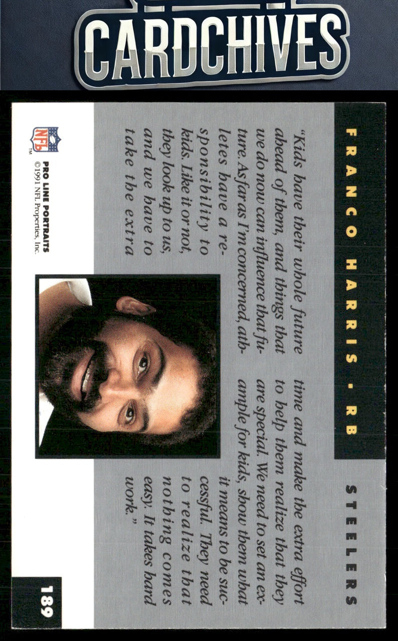 Franco Harris 1991 Pro Line Portraits #189