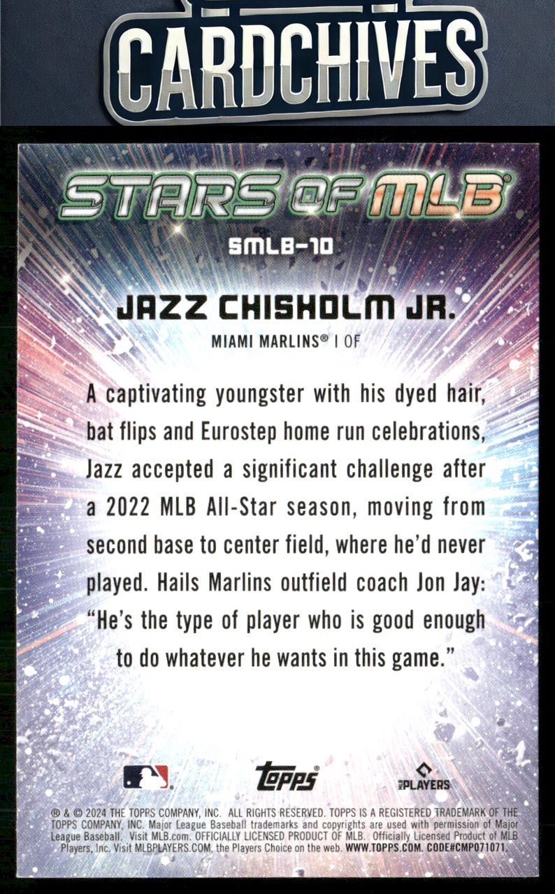Jazz Chisholm Jr. 2022 Topps 1st Edition - Stars of MLB #SMLB-10