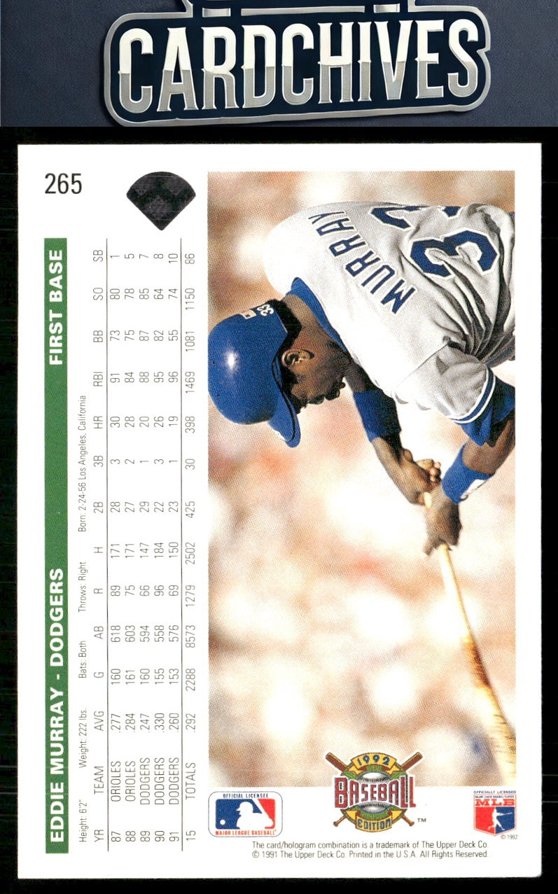 Eddie Murray 1992 Upper Deck #265