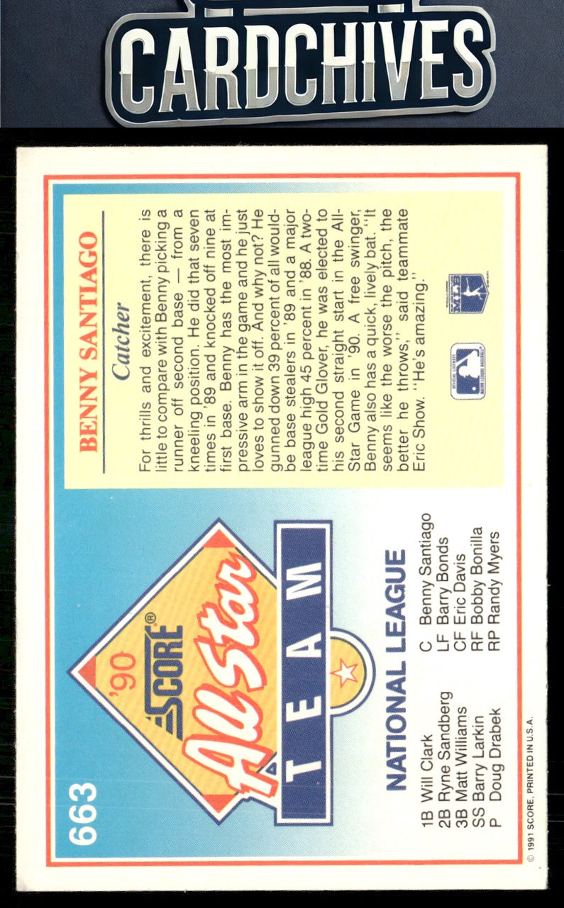Benny Santiago 1991 Score #663