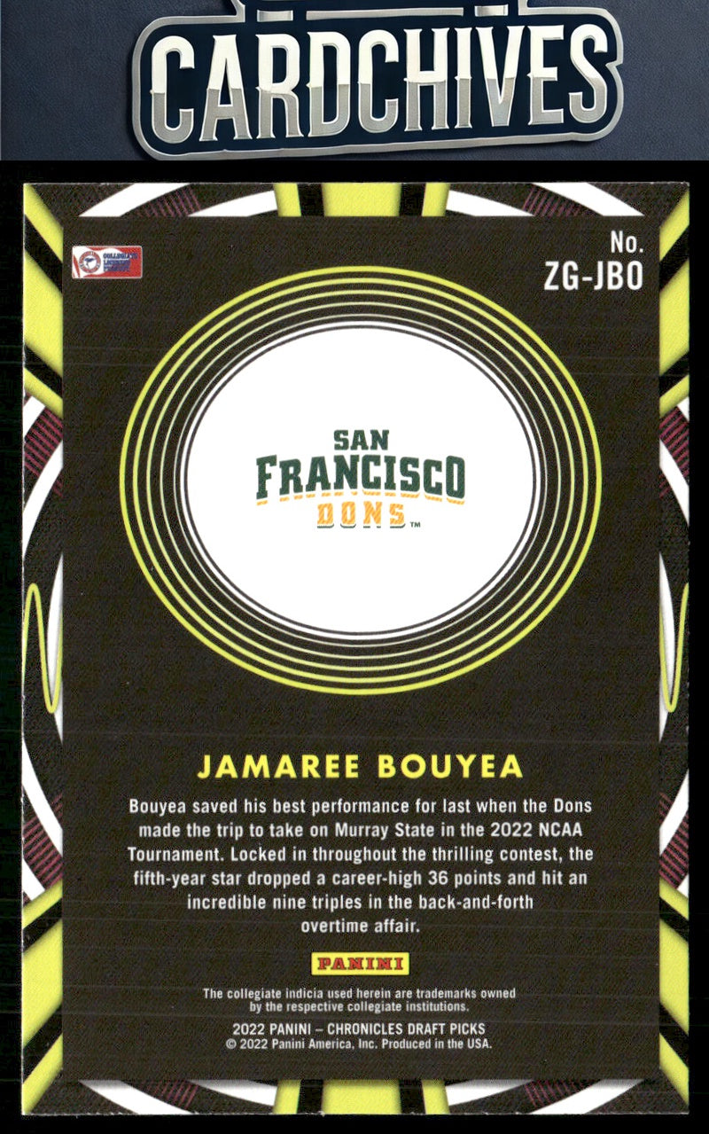 Jamaree Bouyea 2022 Panini Chronicles Draft Picks #ZG-JBO Gamma Rays Pulsar