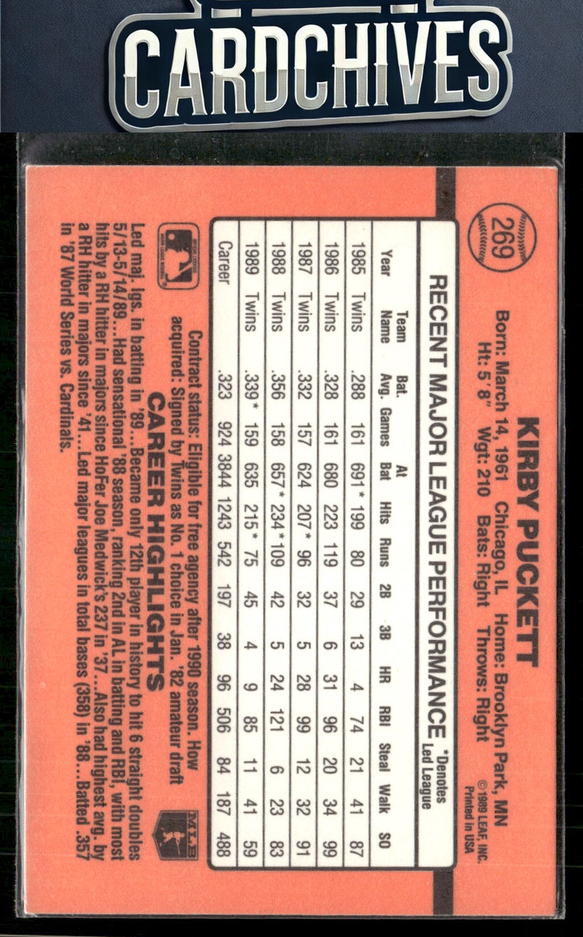 Kirby Puckett 1990 Donruss #269