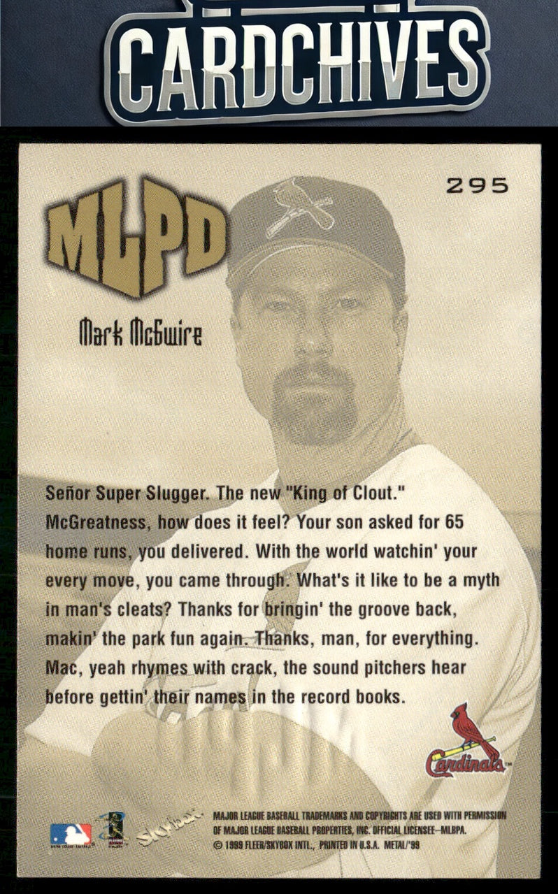 Mark McGwire 1999 Metal Universe #295