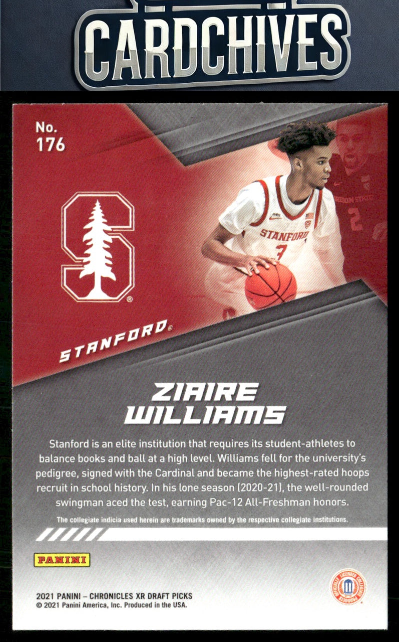 Ziaire Williams 2021 Panini Chronicles Draft Picks #176 Bronze