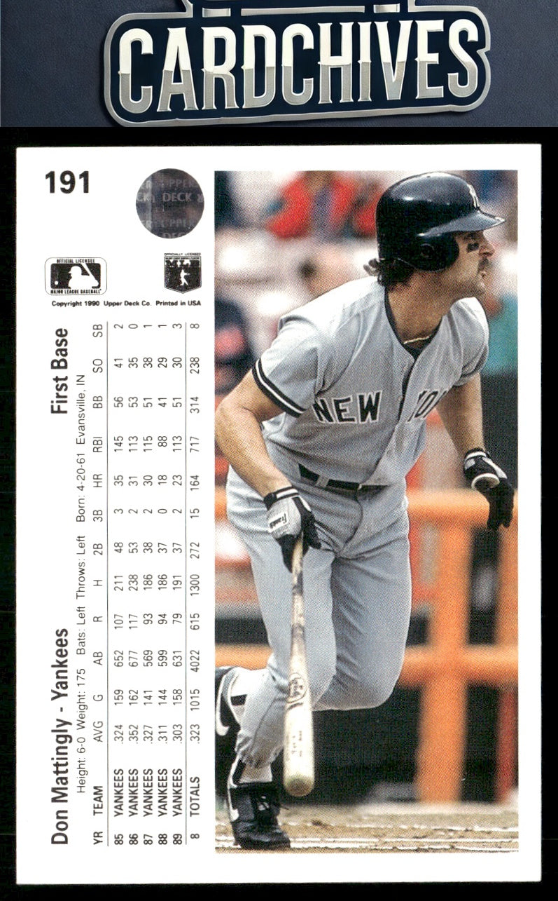 Don Mattingly 1990 Upper Deck #191b