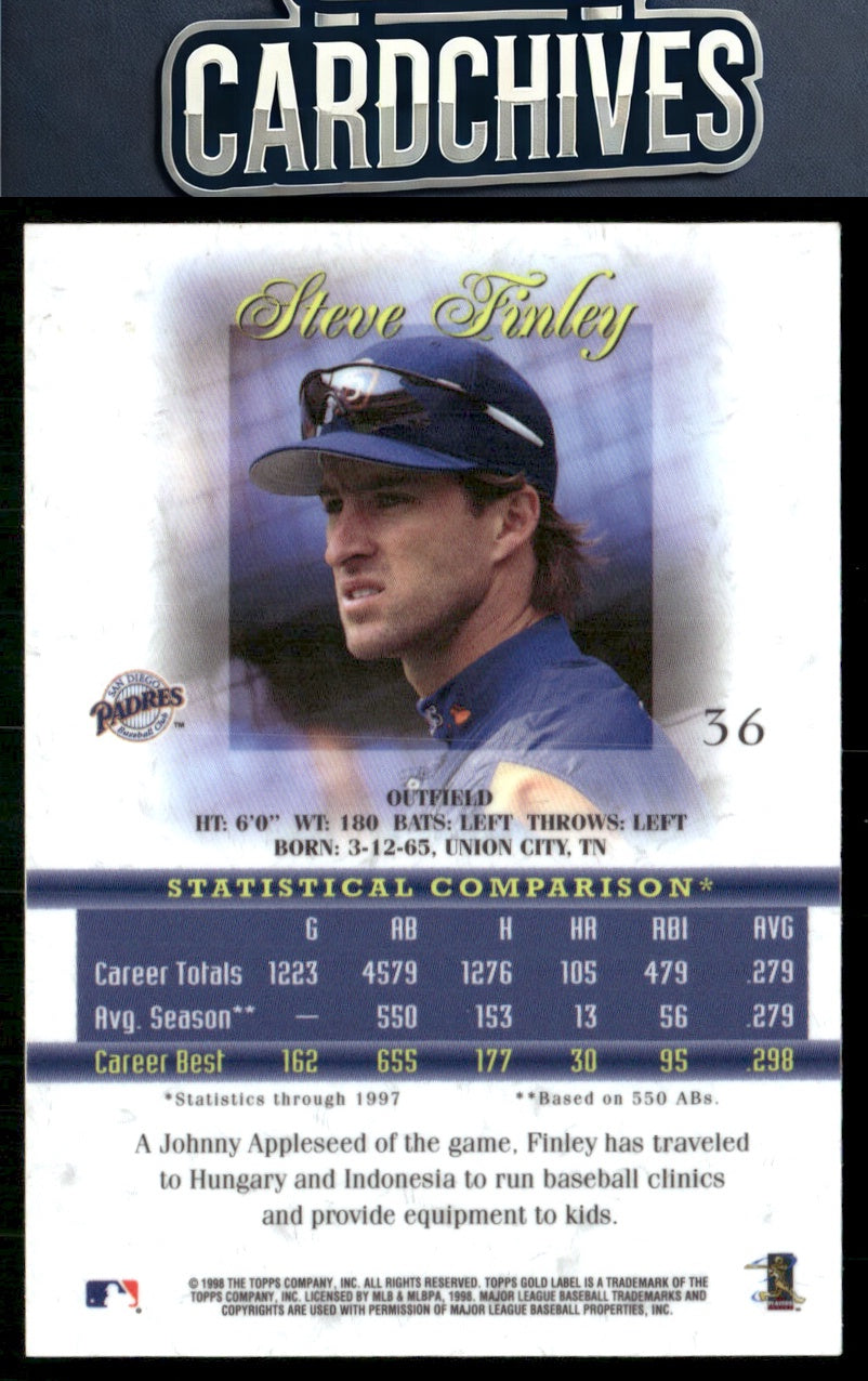 Steve Finley 1998 Topps Gold Label #36