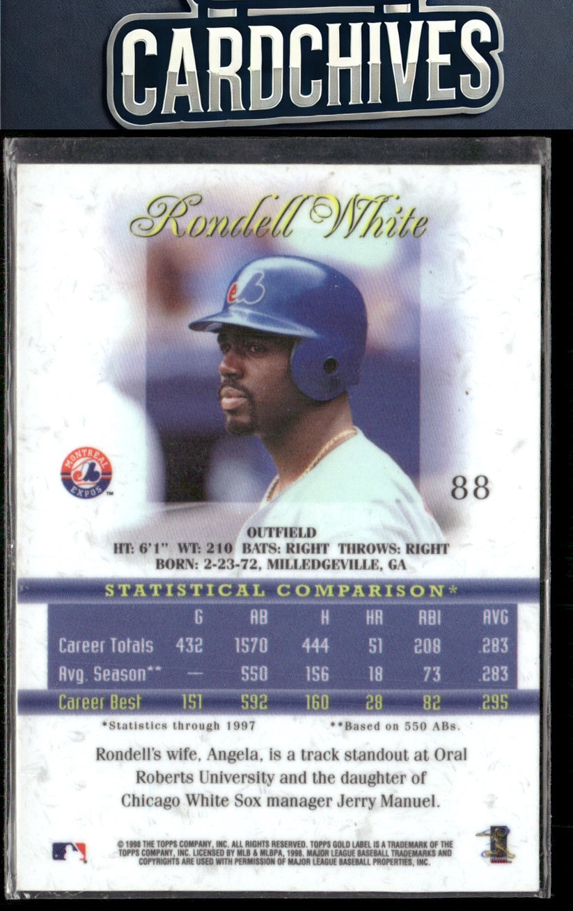 Rondell White 1998 Topps Gold Label #88