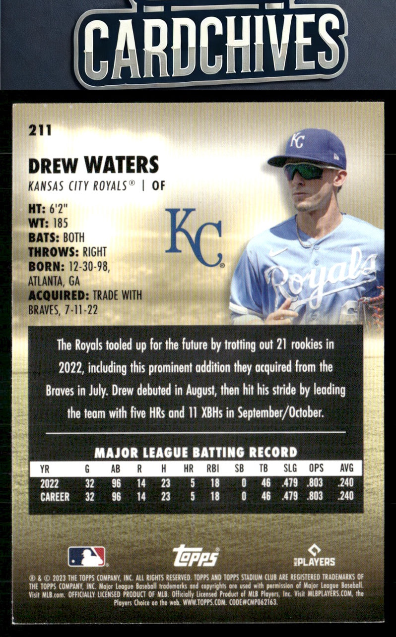 Drew Waters 2023 Stadium Club #211 Red Foil RC