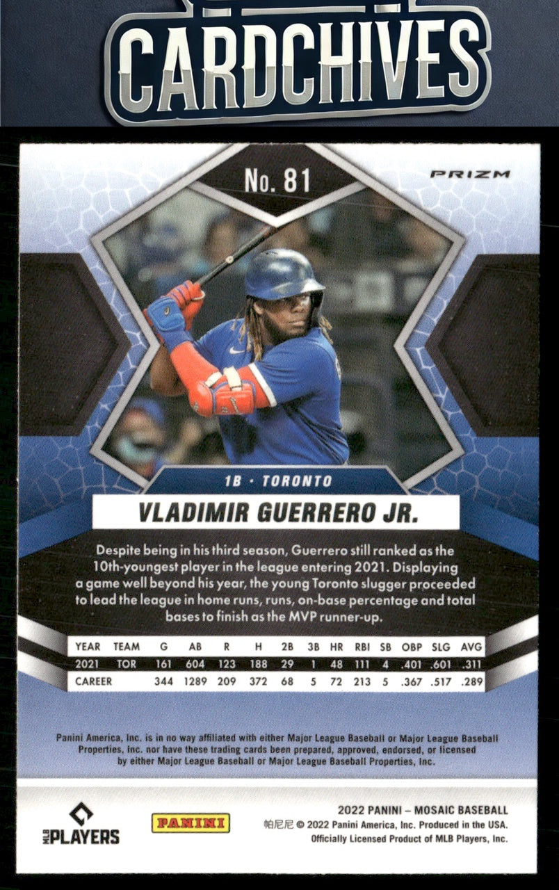 Vladimir Guerrero Jr. 2022 Panini Mosaic #81 Mosaic