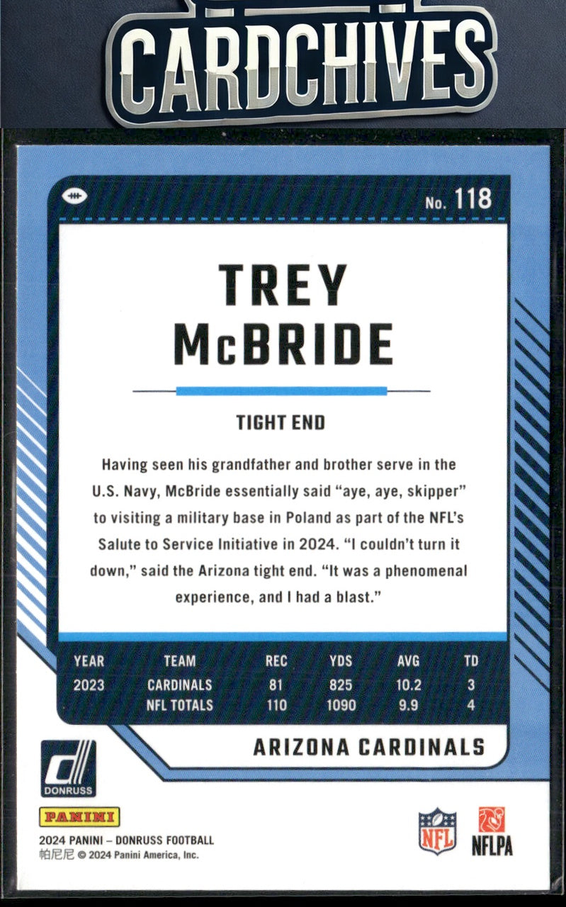Trey McBride 2024 Donruss #118 Press Proof Green