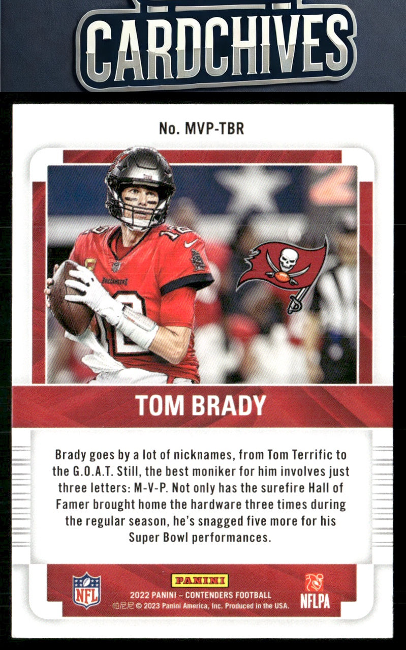 Tom Brady 2022 Panini Contenders #MVP-TBR MVP Contenders Emerald