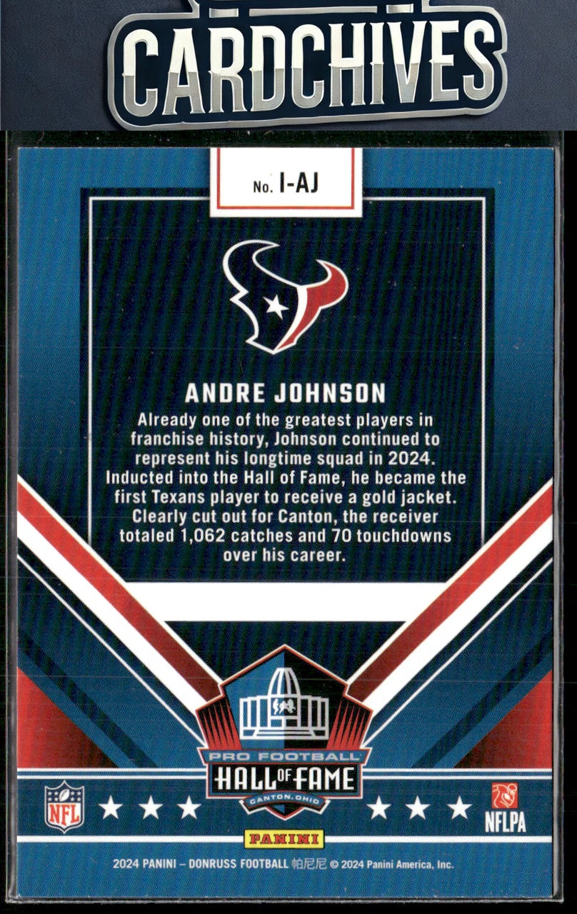 Andre Johnson 2024 Donruss #I-AJ Inducted