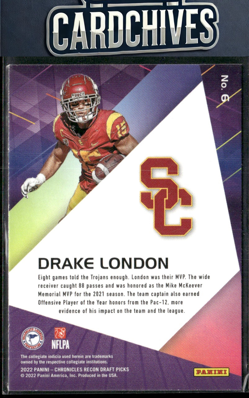 Drake London 2022 Panini Chronicles Draft Picks #6 Recon