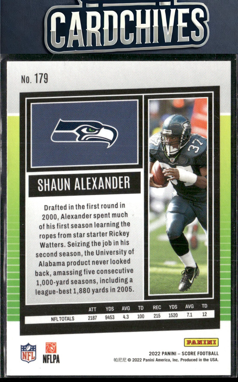 Shaun Alexander 2022 Score #179 Red