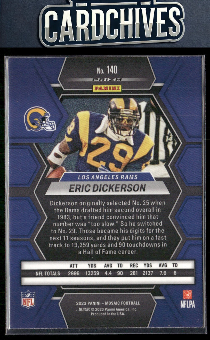 Eric Dickerson 2023 Panini Mosaic #140 Camo Pink Mosaic