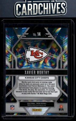 Xavier Worthy 2024 Panini Prizm #14 Prizmatic