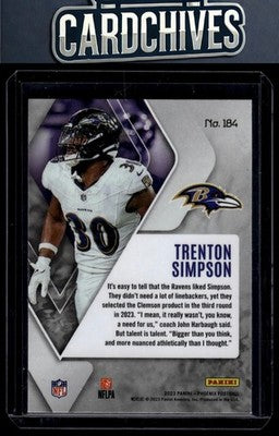 Trenton Simpson 2023 Panini Phoenix #184 Rookie RC