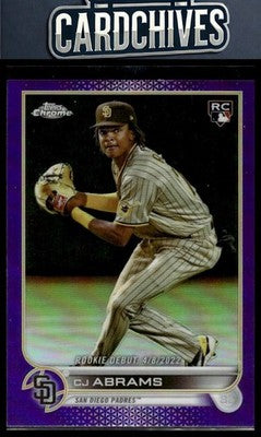 CJ Abrams 2022 Topps Chrome Update #USC102 Purple Refractor