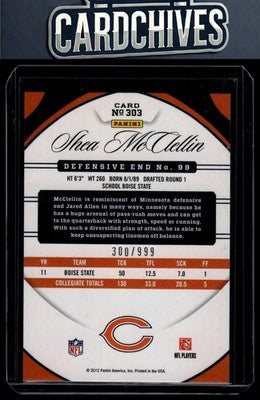 Shea McClellin 2012 Panini Certified #303 #/999 Rookie SN,RC
