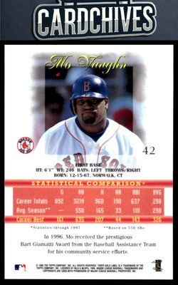 Mo Vaughn 1998 Topps Gold Label #42