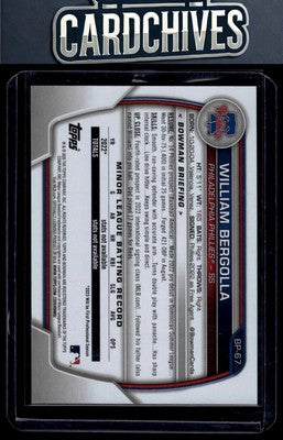 William Bergolla 2023 Bowman #BCP-67 Chrome Prospects Refractors #/499 SN