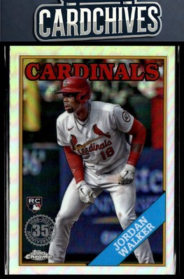 Jordan Walker 2023 Topps Chrome Update Cardinals #88CU-18 1988 Topps 35th