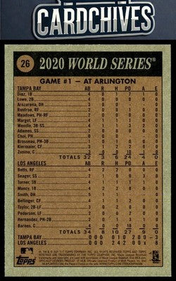 2020 World Series Game 2021 Topps Heritage #26