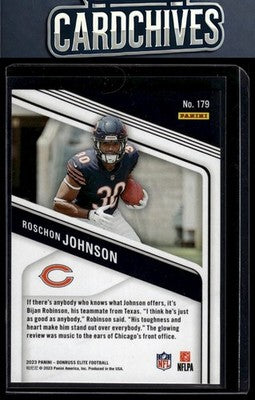 Roschon Johnson 2023 Donruss Elite #179 Orange #/399 Rookie SN,RC