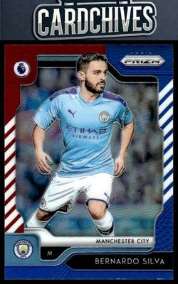 Bernardo Silva 2019-20 Panini Prizm Premier League #160 Red White and Blue