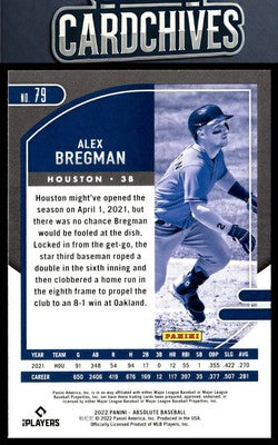 Alex Bregman 2022 Panini Absolute #79 Lava