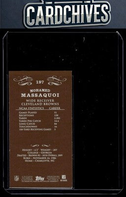 Mohamed Massaquoi 2009 Topps Mayo #197 Mini Gold Rookie RC