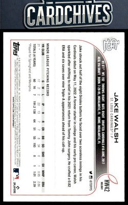 Jake Walsh 2022 Topps Holiday #HW42 Metallic Rookie RC