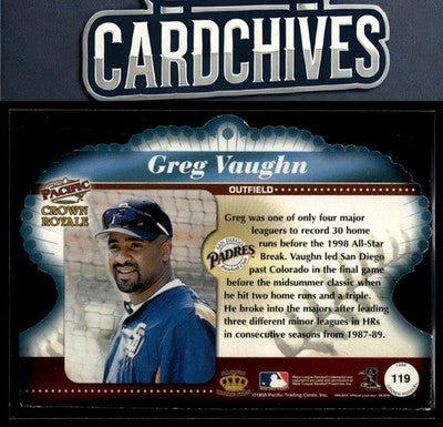 Greg Vaughn 1998 Pacific Crown Royale #119