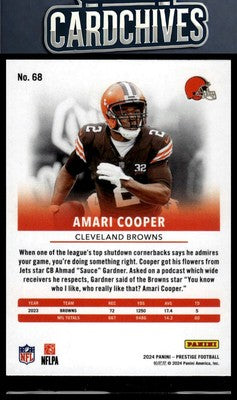 Amari Cooper 2024 Panini Prestige #68 Galaxy Xtra Points