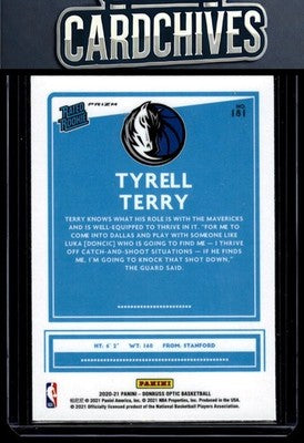 Tyrell Terry 2020-21 Donruss Optic #181 Holo