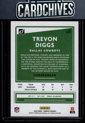 Trevon Diggs 2020 Donruss #260 Rookie RC