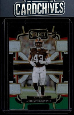 Mohamoud Diabate 2023 Panini Select #23 Black and Green Prizms Die Cuts Rookie