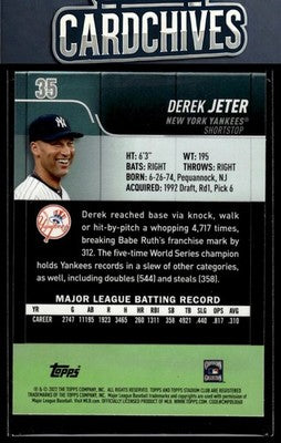 Derek Jeter 2022 Stadium Club #35
