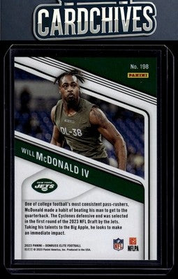 Will McDonald IV 2023 Donruss Elite #198 Status Explosion #/625 Rookie SN,RC