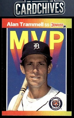 Alan Trammell 1989 Donruss #BC-17d "* Denotes *" on back Bonus MVP's