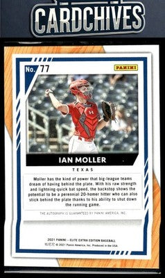 Ian Moller 2021 Panini Elite Extra Edition #77 Signatures Auto AU