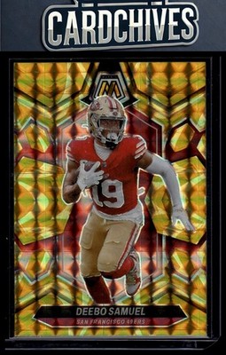 Deebo Samuel 2024 Panini Mosaic #192 Mosaic Reactive Yellow