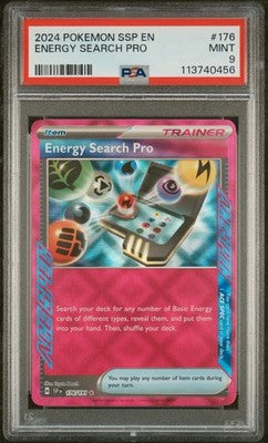 Energy Search Pro 2024 Pokemon Ssp En-Surging Sparks #176 PSA 9 MINT
