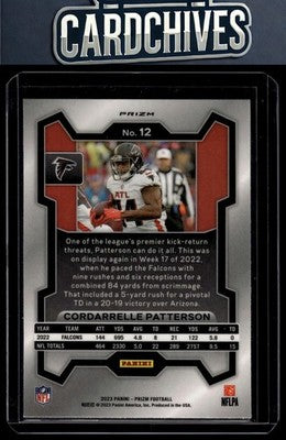 Cordarrelle Patterson 2023 Panini Prizm #12 Red White and Blue
