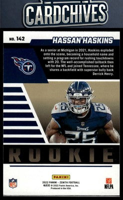 Hassan Haskins 2022 Zenith #142 Red Zone Rookie RC