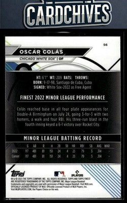 Oscar Colás 2023 Finest #56 Rookie RC
