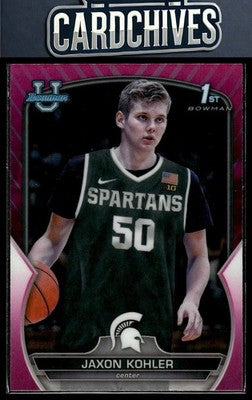 Jaxon Kohler 2022-23 Bowman University Chrome #98 Pink