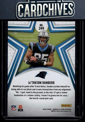 Ja'Tavion Sanders 2024 Panini Rookies & Stars #144 Rookie RC