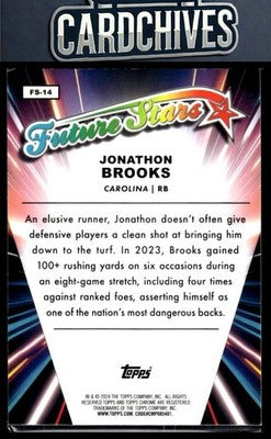Jonathon Brooks 2024 Topps Chrome #FS-14 Future Stars